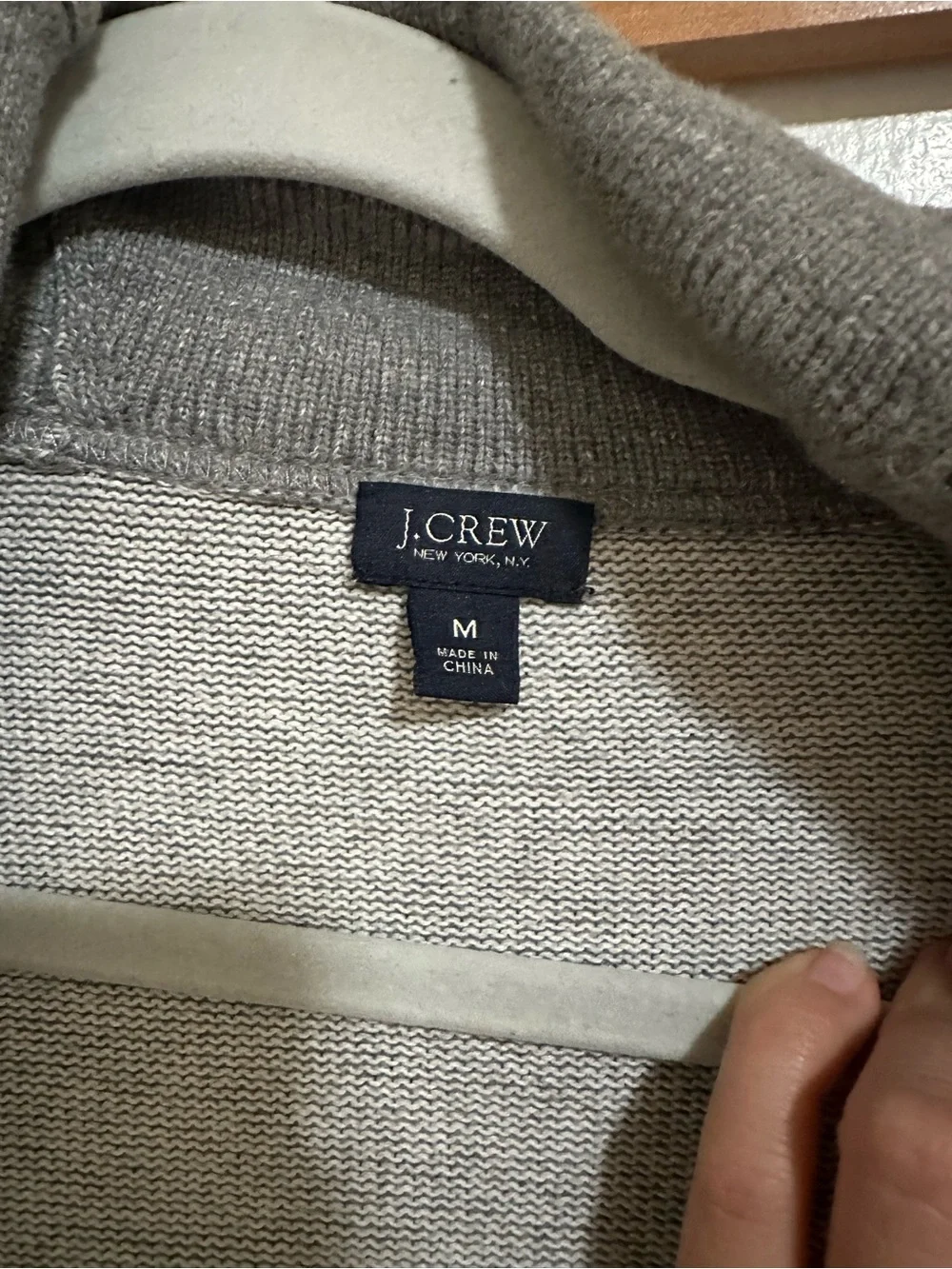 J. Crew Light Gray Knit Cardigan